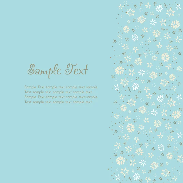 Modèle de carte de vœux romantique floral — Image vectorielle