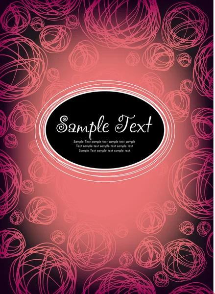 Doodle ornamental pink text background — Stock Vector