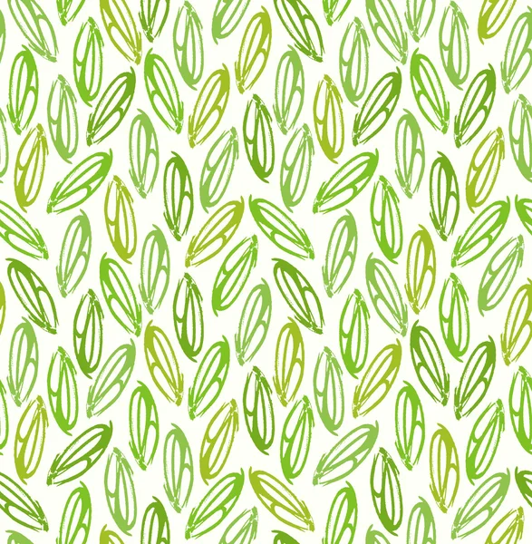 Grüne stilisierte Muster mit Blättern — Stockvektor