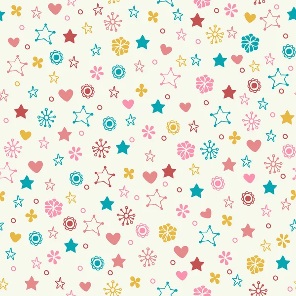 Μοτίβο με τα ζωηρόχρωμα λουλούδια — Διανυσματικό Αρχείο