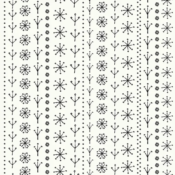 Dekorative Schwarz-Weiß endlose Textur — Stockvektor