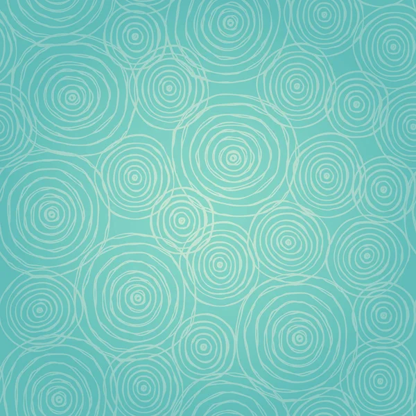 Modèle de cercle bleu doodle sans couture — Image vectorielle