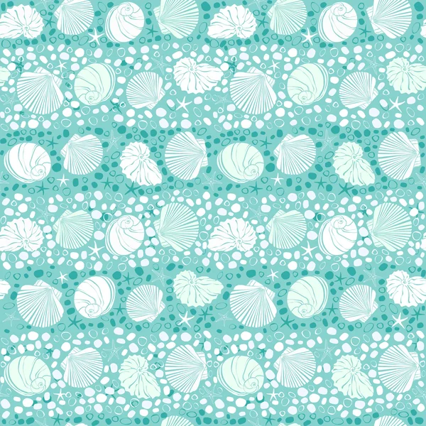 Blå havet seamless mönster — Stock vektor