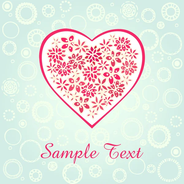 Romantic decorative greeting card — Stock Vector