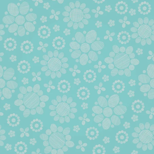 Jemné bezešvé modrá květinová textury — Stockový vektor