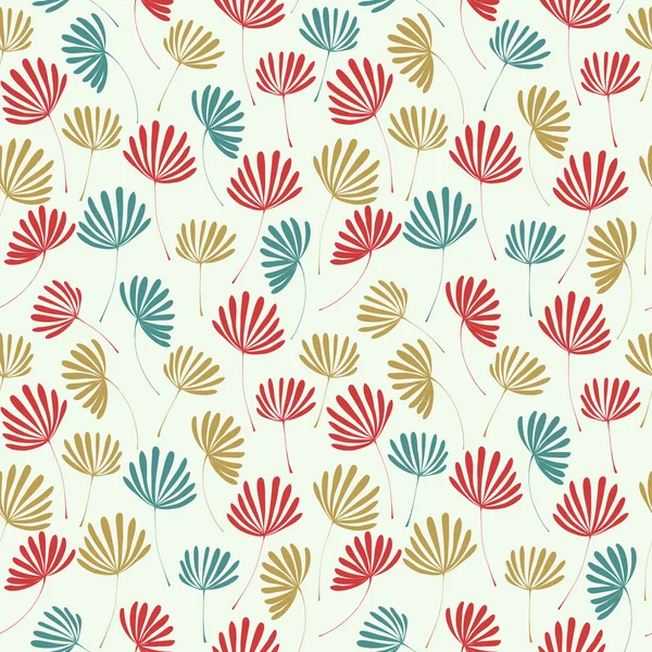 Seamless retro floral pattern — Stock Vector