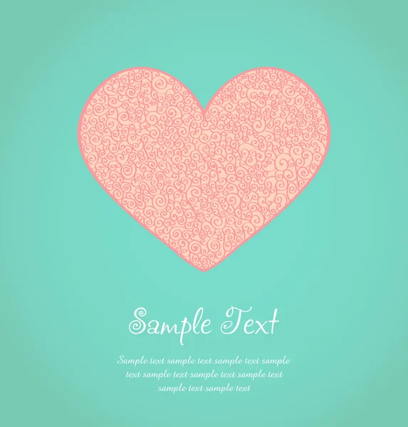 Cute heart and place for your text — Stock Vector