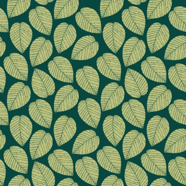 Seamless retro leaf texture — Stock Vector