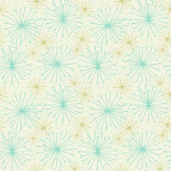 シームレスな落書きの花柄のパターン — ストックベクタ