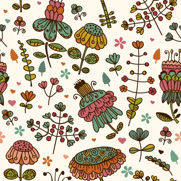 Цветочная текстура кудрявых каракулей — стоковый вектор
