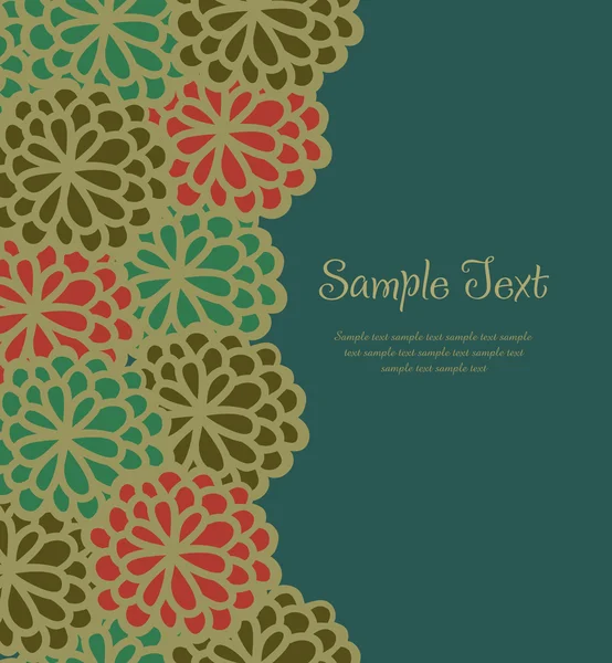 Fond de texte floral décoratif — Image vectorielle