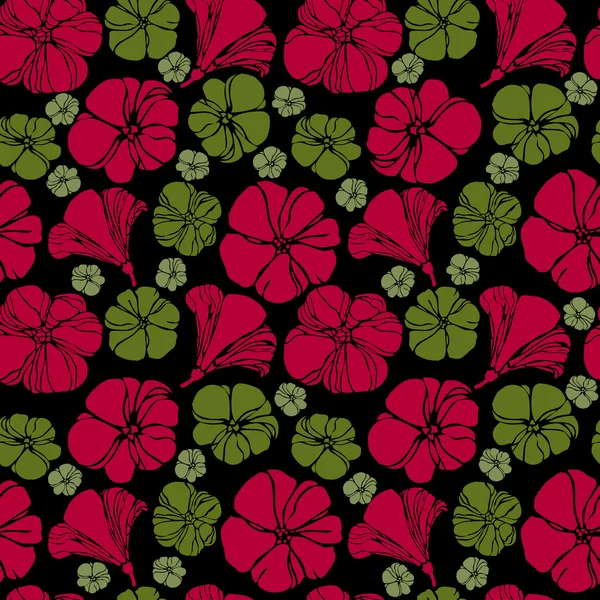 Patrón sin costura floral vintage — Vector de stock