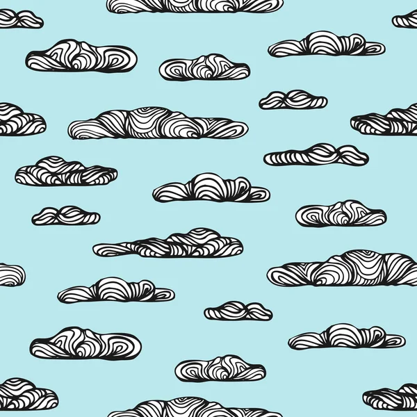 Vintage pattern with clouds — Stock Vector