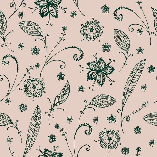 Textura retro floral sin costuras — Archivo Imágenes Vectoriales