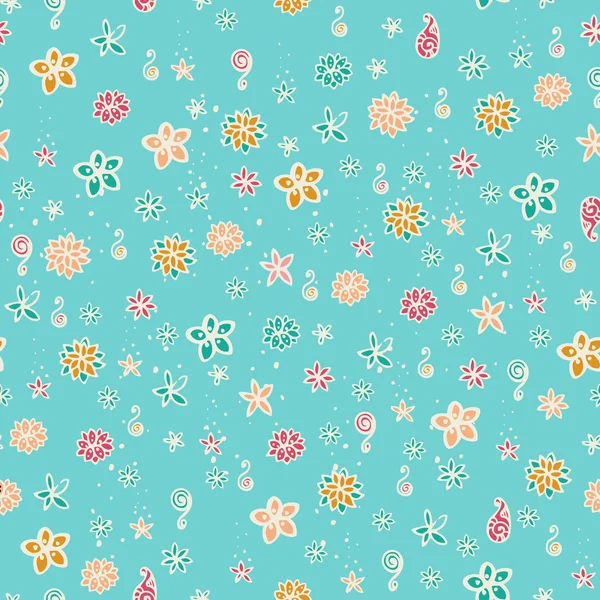 Lindo patrón floral sin costura — Vector de stock