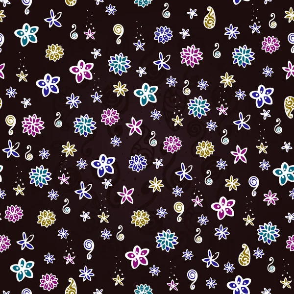 Seamless decorative floral pattern — Stock Vector