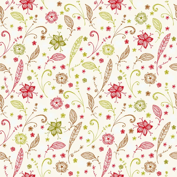 Floral motif sans couture orné — Image vectorielle