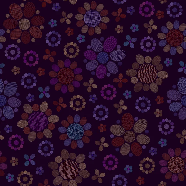 Heldere kleurrijke bloemen eindeloze textuur Stockvector