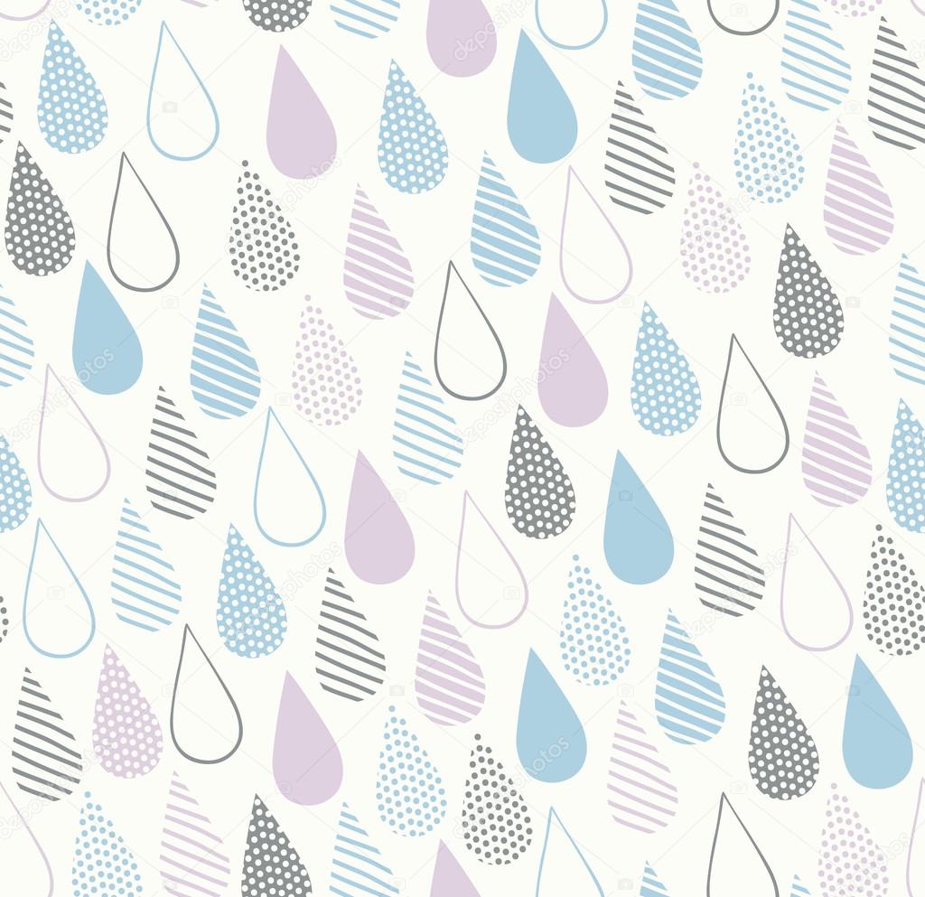 Seamless ornamental texture with drops