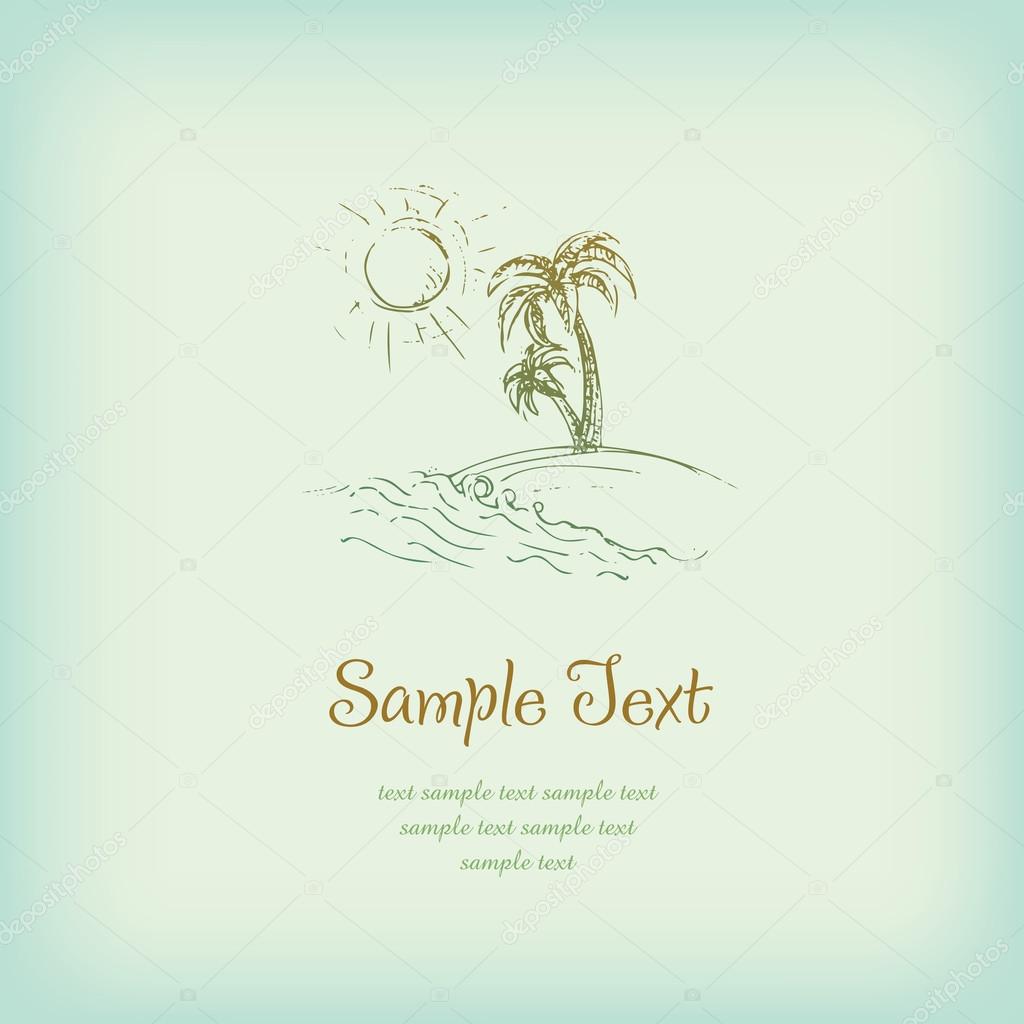 Template with Palm trees