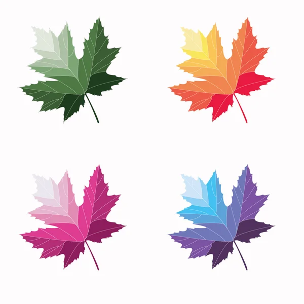 Folhas de bordo coloridas — Vetor de Stock