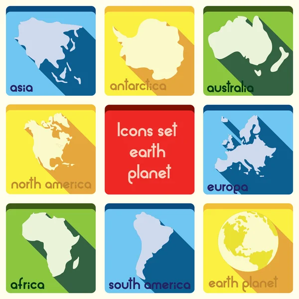 Seyyare yerküre Icons set