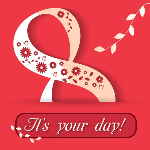 Woman's Day için tebrik kartı