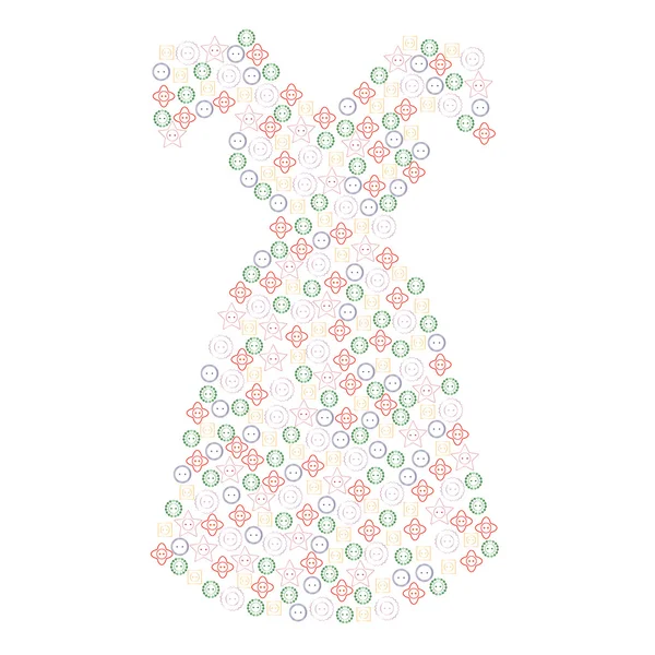 Dikiş düğmeleri elbise