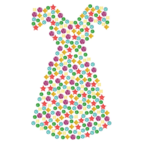 Dikiş düğmeleri elbise