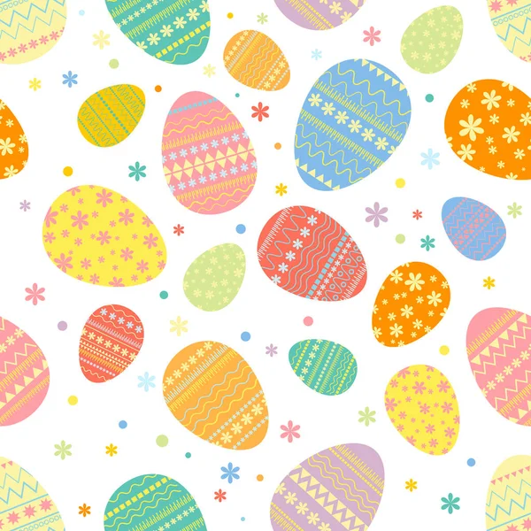 Colorful eggs for the Easter holiday. Easter set of eggs with beautiful pictures. Set of colorful Easter eggs with different patterns.