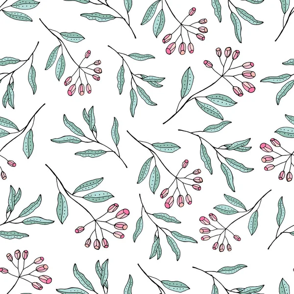 Seamless pattern with medicinal flowers on a white background. Stylish wallpaper with flowers on a white background. Textiles with summer herbs.