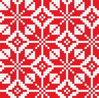 Şenlikli İskandinav süsü. Şık kış kıyafetleri için parlak tekstil ürünleri. Noel kusursuz örgü deseni