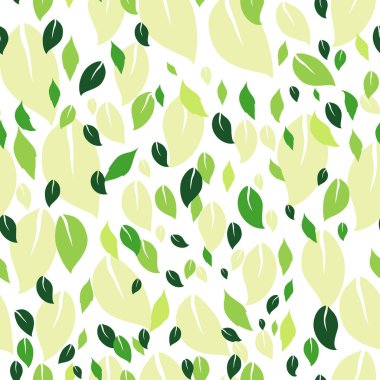 Farklı boyutlarda renkli yaprakları olan şık duvar kağıtları. Yay yaprakları deseni.