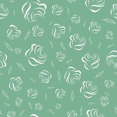 Güzel çiçeklerden yapılmış şık bir duvar kağıdı. Farklı boyutlarda yaprakları olan narin güller..