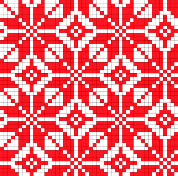 北欧のお祝いの飾り ファッショナブルな冬服のための明るい織物 クリスマスシームレスニットパターン — ストックベクタ