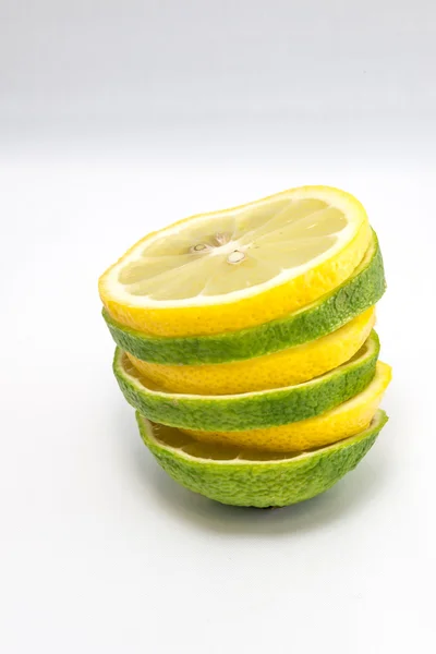 Fette di lime e limone — Foto Stock