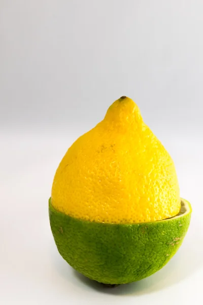 Citrus půl citronu půl limetky — Stock fotografie