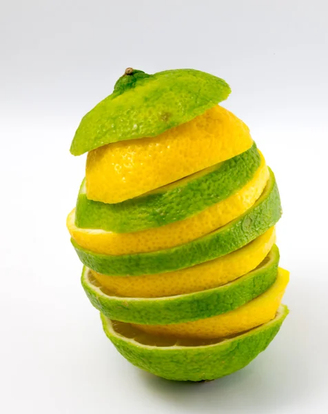 Sliced lime and lemon tower — Stock Photo, Image