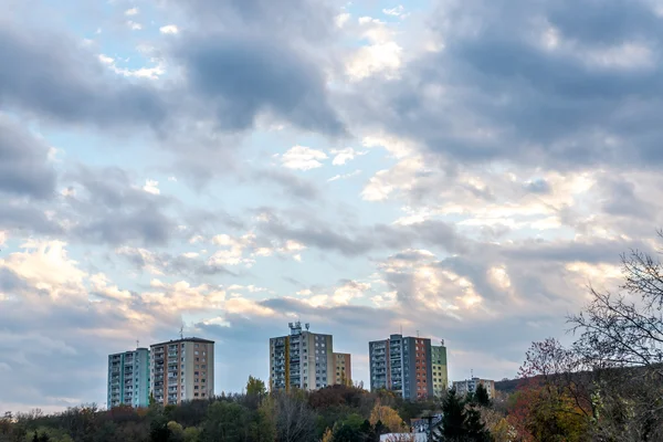 Peu Préfabs Sommet Colline Novembre Bratislava Slovaquie — Photo