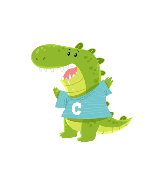 Dessin animé crocodile mignon — Photo