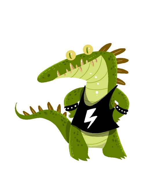 Crocodilo desenho animado engraçado — Fotografia de Stock