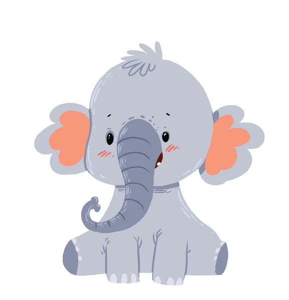 Schattig litle olifant cartoon — Stockfoto