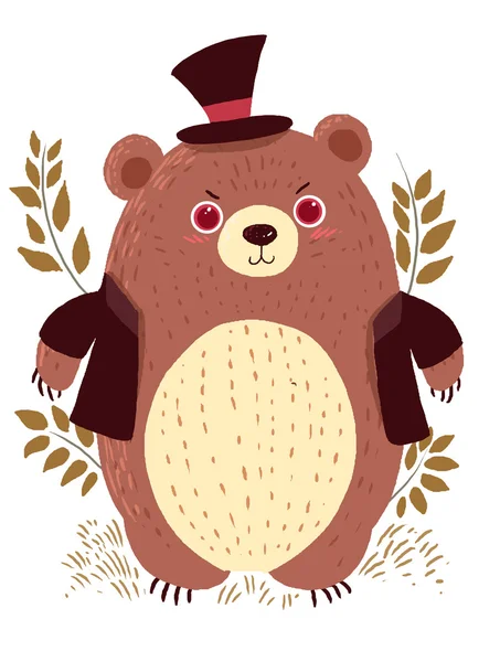 Cute little bear cartoon — Stock Photo, Image