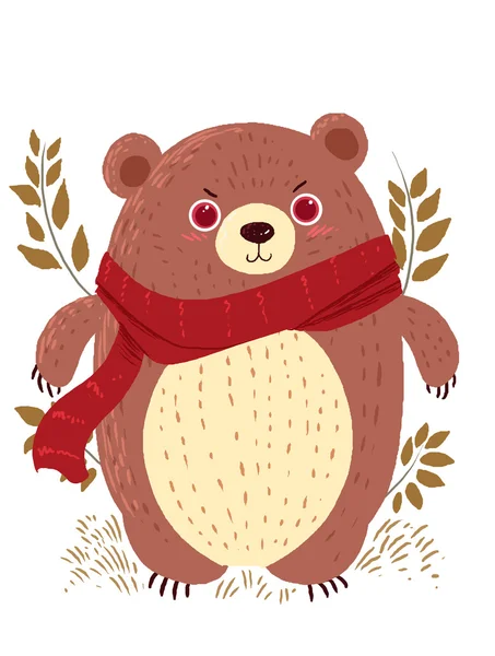 Cute little bear cartoon — Stock Photo, Image