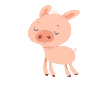 Şirin küçük domuz.