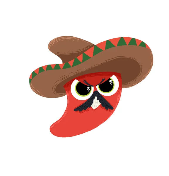 Cartoon Mexicaanse peper — Stockfoto