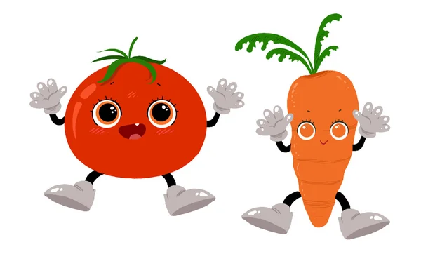 Personajes de dibujos animados vegetales — Foto de Stock