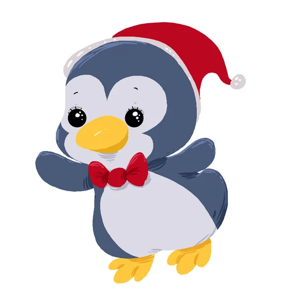 Милий маленький пінгвін мультфільм — стокове фото