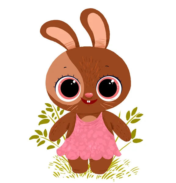Niedliche Kaninchen-Hasen-Karikatur — Stockfoto