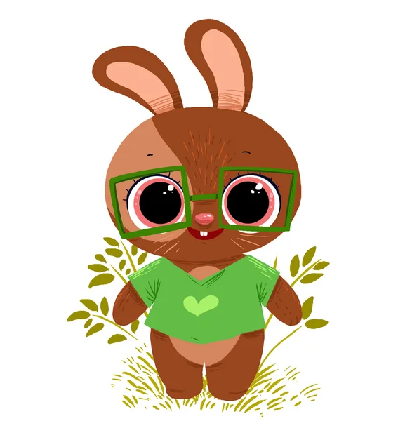 Bonito coelho coelho desenhos animados — Fotografia de Stock